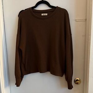 Madewell Chocolate Crew Neck Sweater